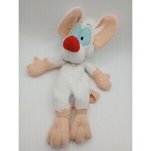 Pinky & The Brain Bean Bag Plush Vintage 1998  WB Pinky & the Brain Animaniacs